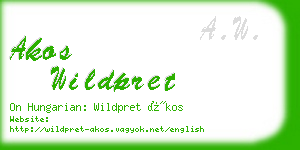 akos wildpret business card